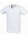 Heren T-shirt SFM Feel Good Stretch V-Neck Wit